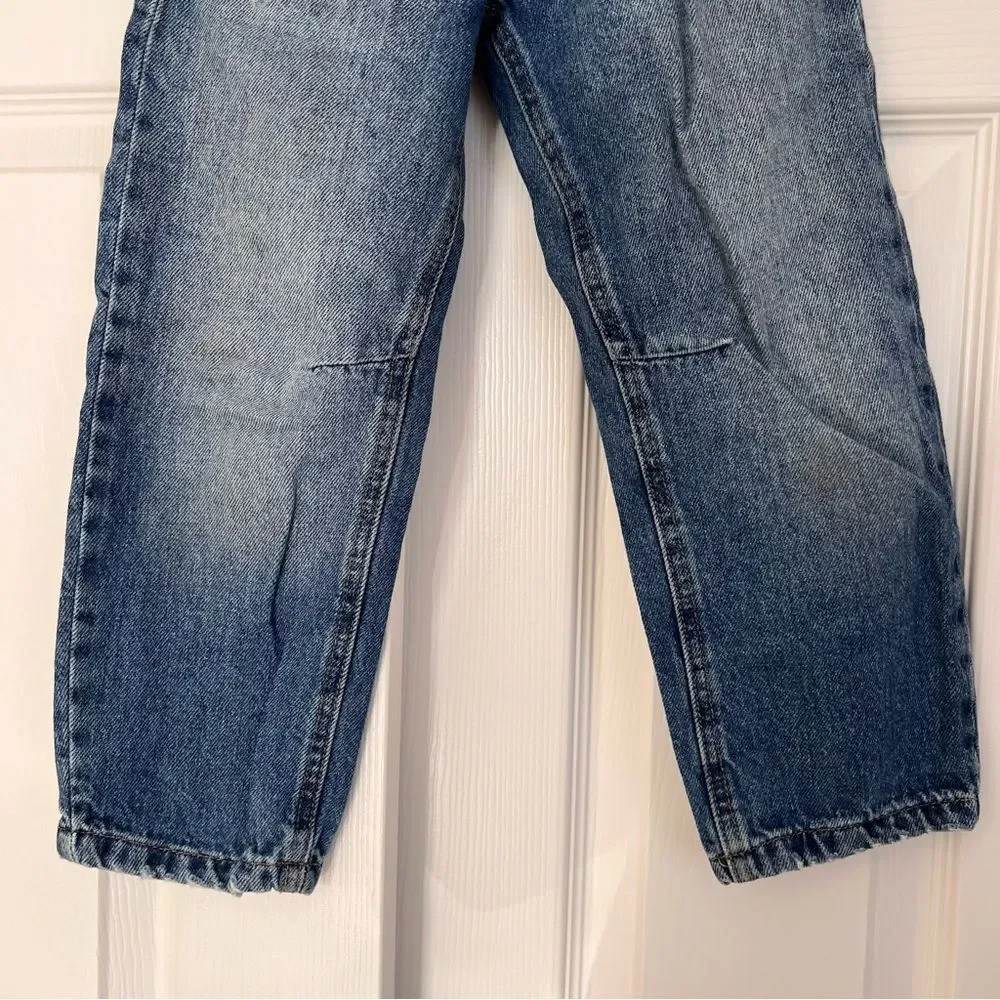 Zara Blue Distressed Cotton Baggy Denim Jeans Boys 6 Years Old EUC